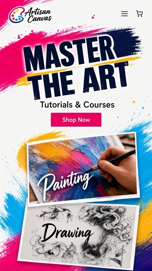 Artisan Canvas storefront theme mobile preview