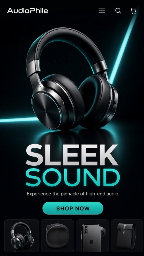 AudioPhile storefront theme mobile preview