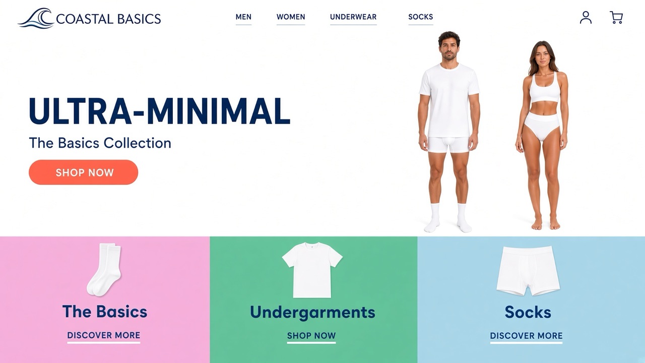 Basics storefront theme desktop preview