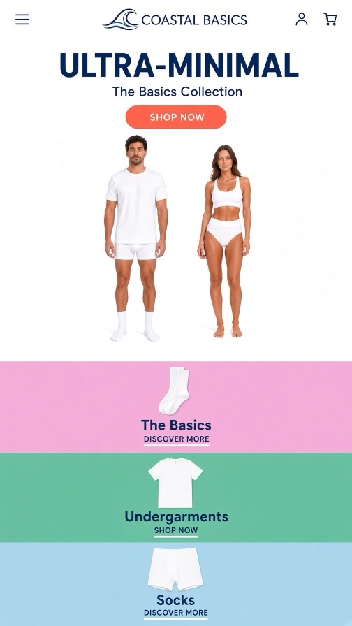 Basics storefront theme mobile preview