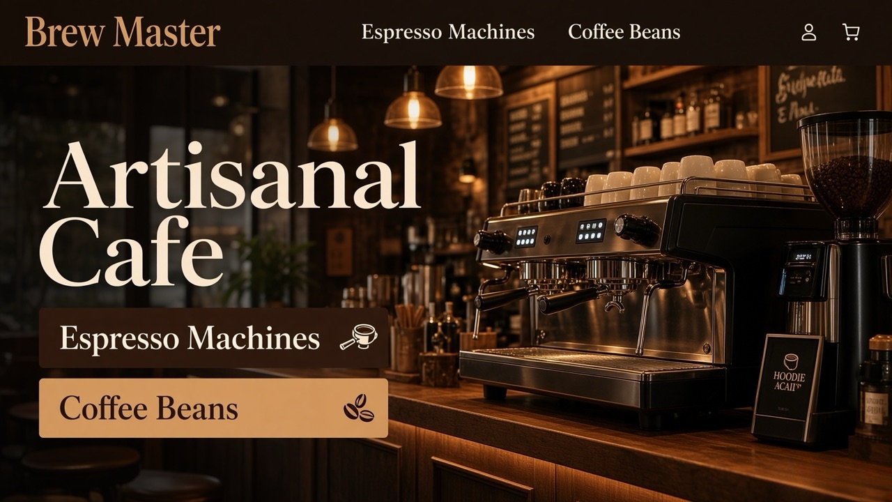 Brew Master storefront theme desktop preview