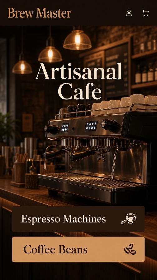 Brew Master storefront theme mobile preview