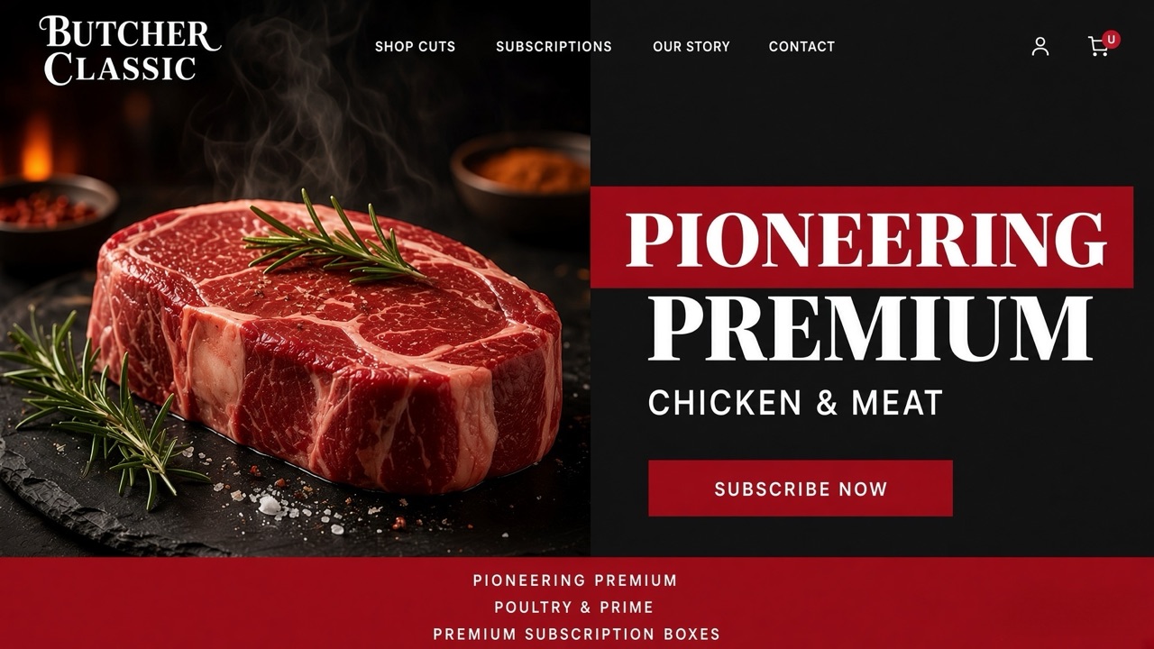 Butcher Classic storefront theme desktop preview