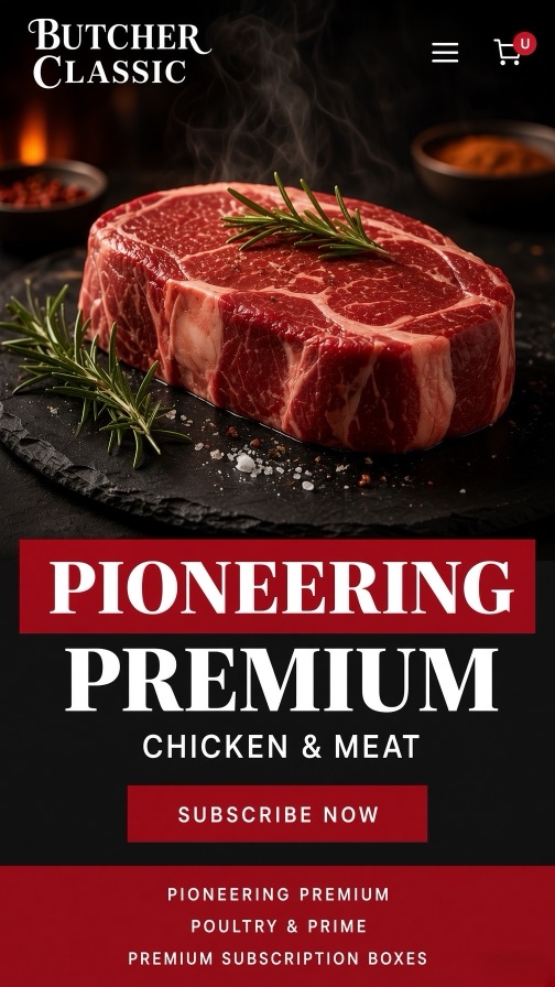 Butcher Classic storefront theme mobile preview