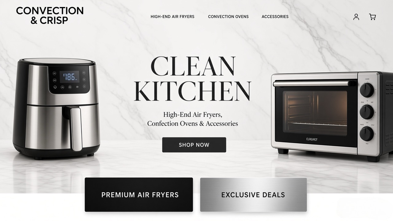 Convection & Crisp storefront theme desktop preview