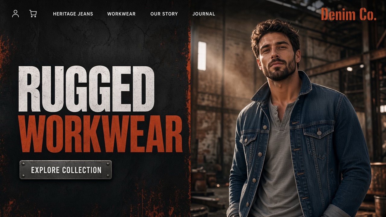 Denim Co. storefront theme desktop preview
