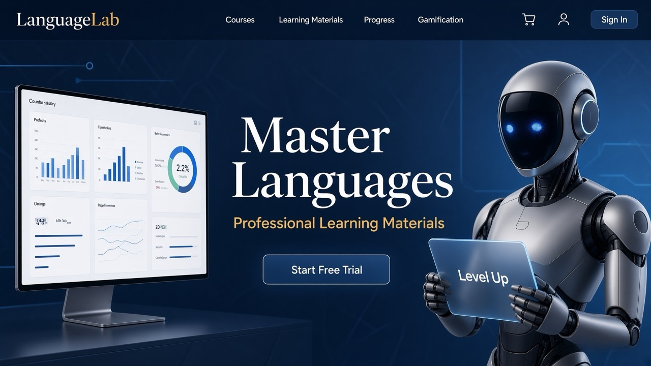 LanguageLab storefront theme desktop preview