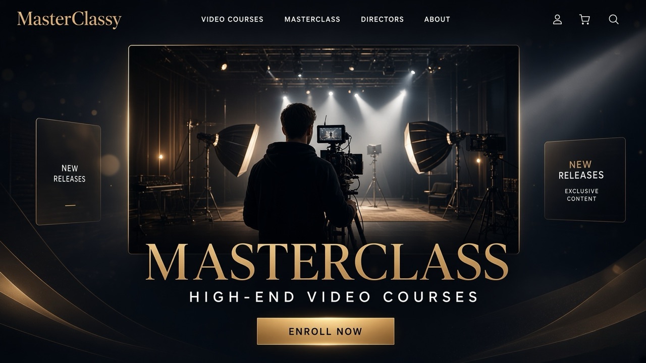 MasterClassy storefront theme desktop preview