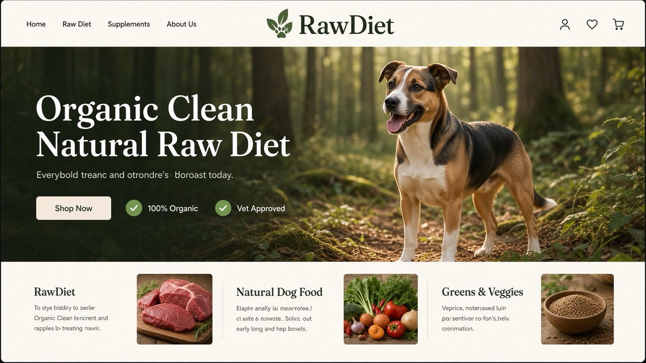 RawDiet storefront theme desktop preview