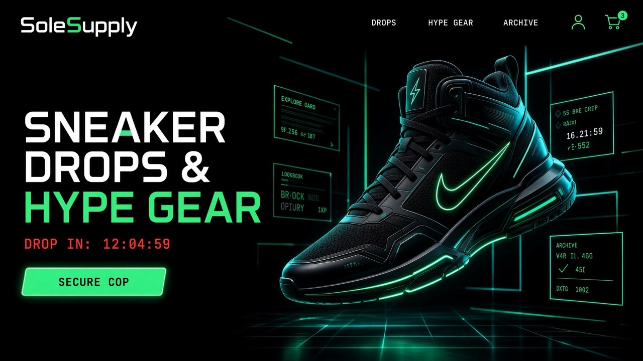 Sole Supply storefront theme desktop preview