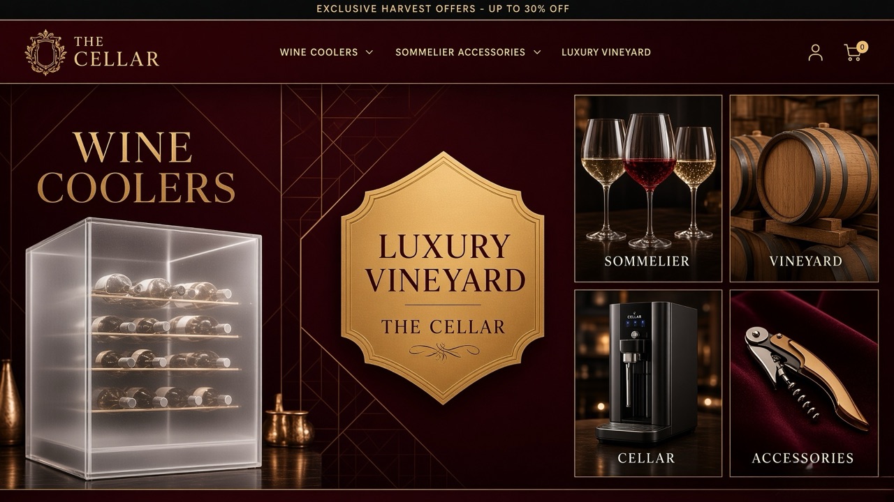 The Cellar storefront theme desktop preview