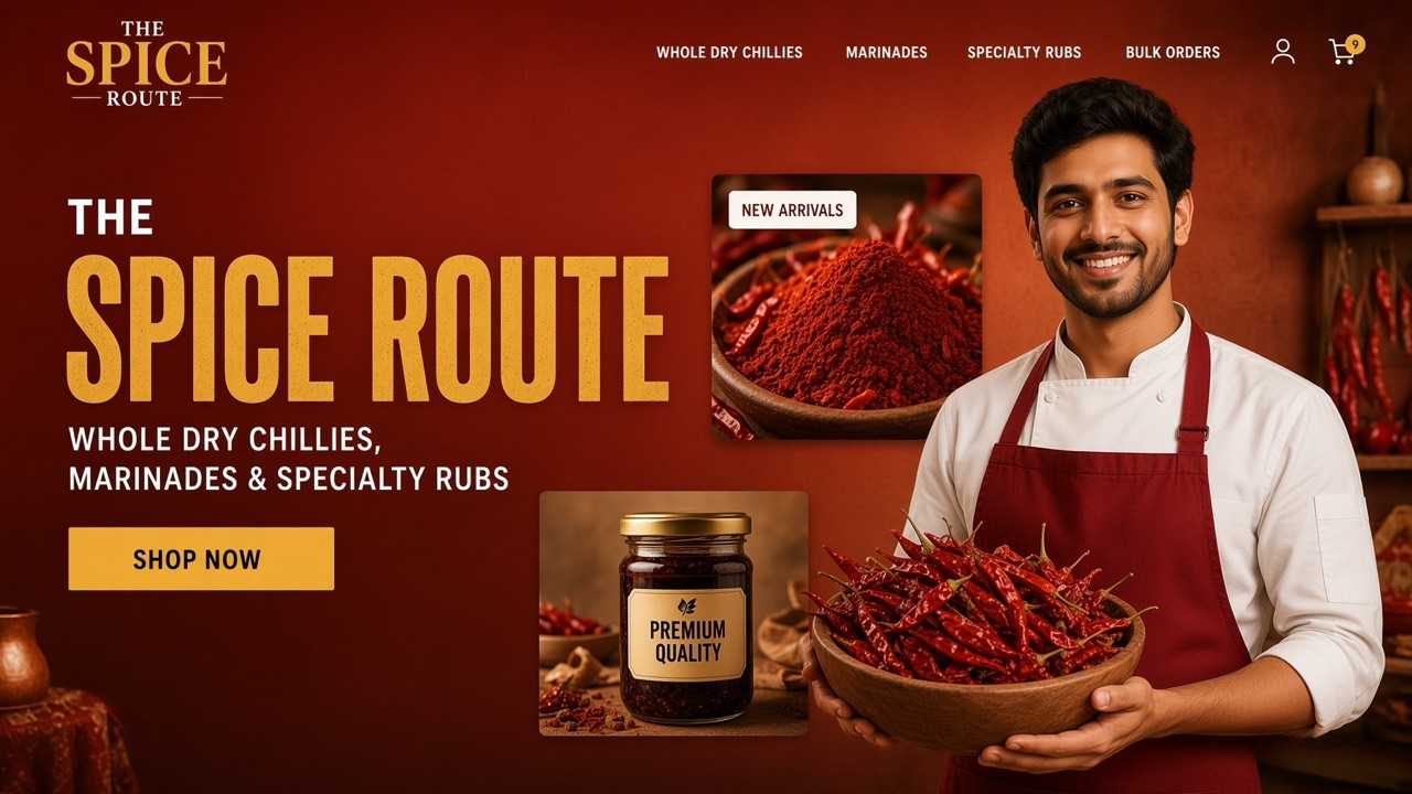 The Spice Route storefront theme desktop preview