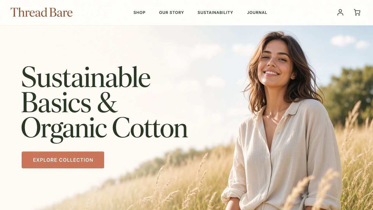 ThreadBare storefront theme desktop preview