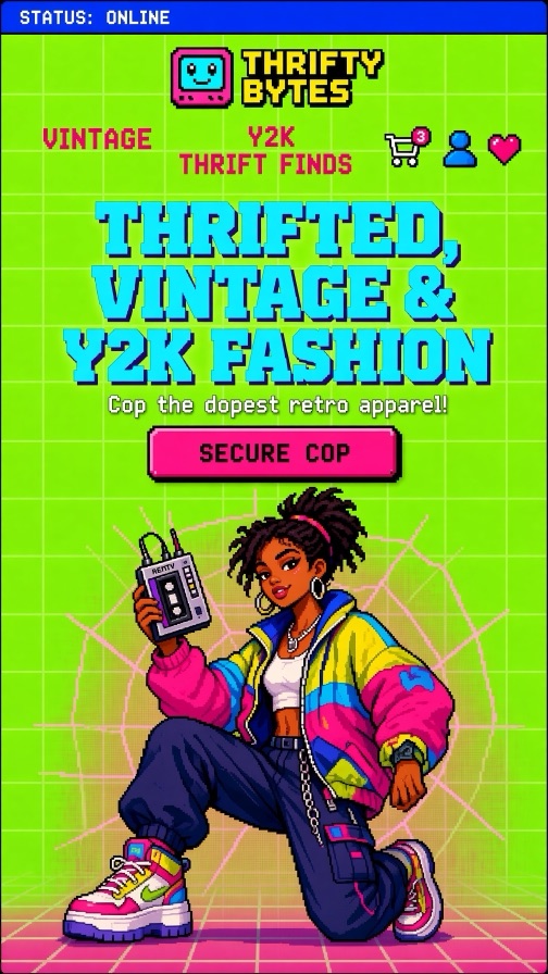 Thrifted storefront theme mobile preview